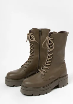 Army Leren Veterlaarsjes^Sacha Cheap