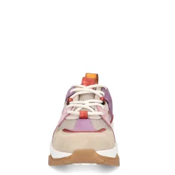 Beige Chunky Sneakers Met Paarse Details^Sacha Sale