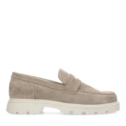 Beige Chunky Suede Loafers^Sacha Cheap