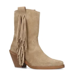 Beige Cowboylaarzen Met Hak En Franjes^Sacha Best Sale