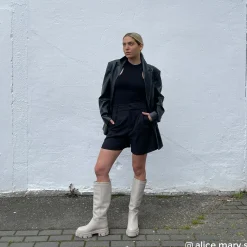 Beige Hoge Boots Met Plateauzool^Sacha Outlet