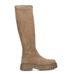 Beige Hoge Stretch Laarzen^Sacha Clearance