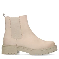 Beige Leren Chelsea Boots^Sacha Fashion