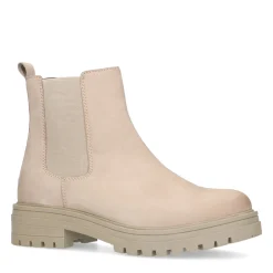 Beige Leren Chelsea Boots^Sacha Fashion