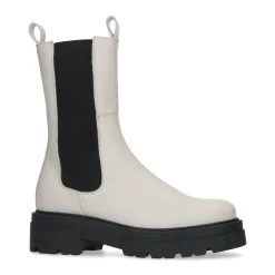 Beige Leren Chelsea Boots^Sacha Outlet