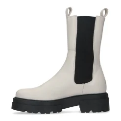 Beige Leren Chelsea Boots^Sacha Outlet