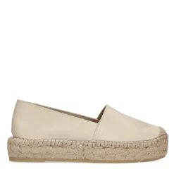 Beige Leren Platform Espadrilles^Sacha Sale