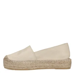 Beige Leren Platform Espadrilles^Sacha Sale