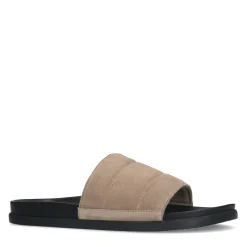 Beige Leren Slippers^Sacha New