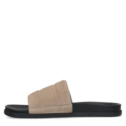 Beige Leren Slippers^Sacha New