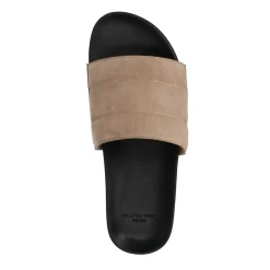 Beige Leren Slippers^Sacha New