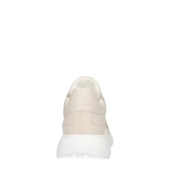 Beige Leren Sneakers Met Suede^Sacha Outlet