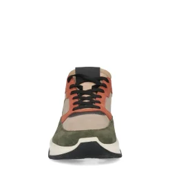 Beige Leren Sneakers Met Groene Details^Sacha Clearance