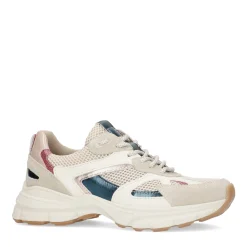 Beige Marathon Sneakers Met Roze Glitter Details^Sacha Best