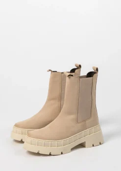 Beige Nubuck Chelsea Boots^Sacha Cheap
