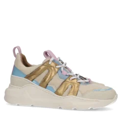 Beige Sneakers Met Gekleurde En Fluffy Details^Sacha Shop