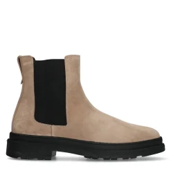 Beige Suede Chelsea Boots^Sacha Outlet