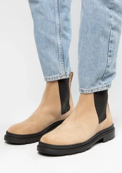 Beige Suede Chelsea Boots^Sacha Outlet
