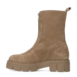 Beige Suede Chelsea Boots Met Rits^Sacha Best Sale