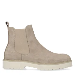 Beige Suede Chelsea Boots^Sacha New