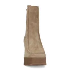 Beige Suede Chelsea Boots Met Plateau Hak^Sacha Cheap