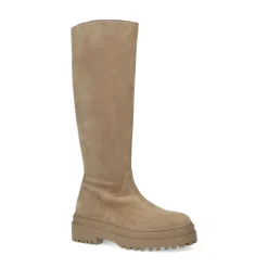 Beige Suede Hoge Chelsea Boots^Sacha Hot