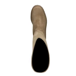 Beige Suede Hoge Chelsea Boots^Sacha Hot