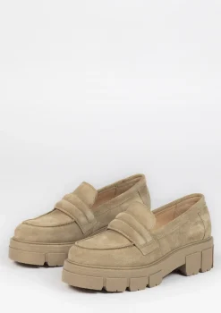 Beige Suede Loafers^Sacha Hot