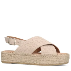 Beige Suede Plateau Sandalen^Sacha Clearance