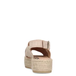 Beige Suede Plateau Sandalen^Sacha Clearance