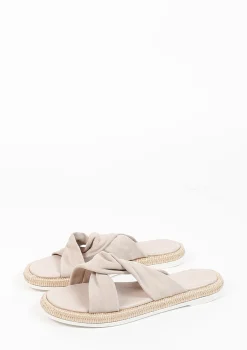 Beige Suede Slippers^Sacha Sale