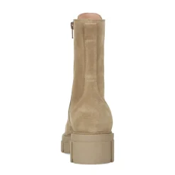 Beige Suede Veterlaarsjes^Sacha Cheap