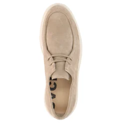Beige Suede Veterschoenen Met Grove Zool^Sacha Shop
