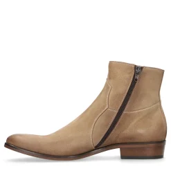 Beige Suede Western Boots^Sacha Clearance