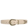 Beige Western Riem Met Goudkleurige Gesp^Sacha Best