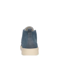 Blauwe Hoge Leren Sneakers^Sacha Fashion