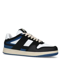 Blauwe Leren Sneakers Met Suede Details^Sacha Best