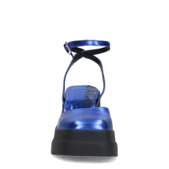 Blauwe Metallic Pumps Met Plateau Hak^Sacha Discount