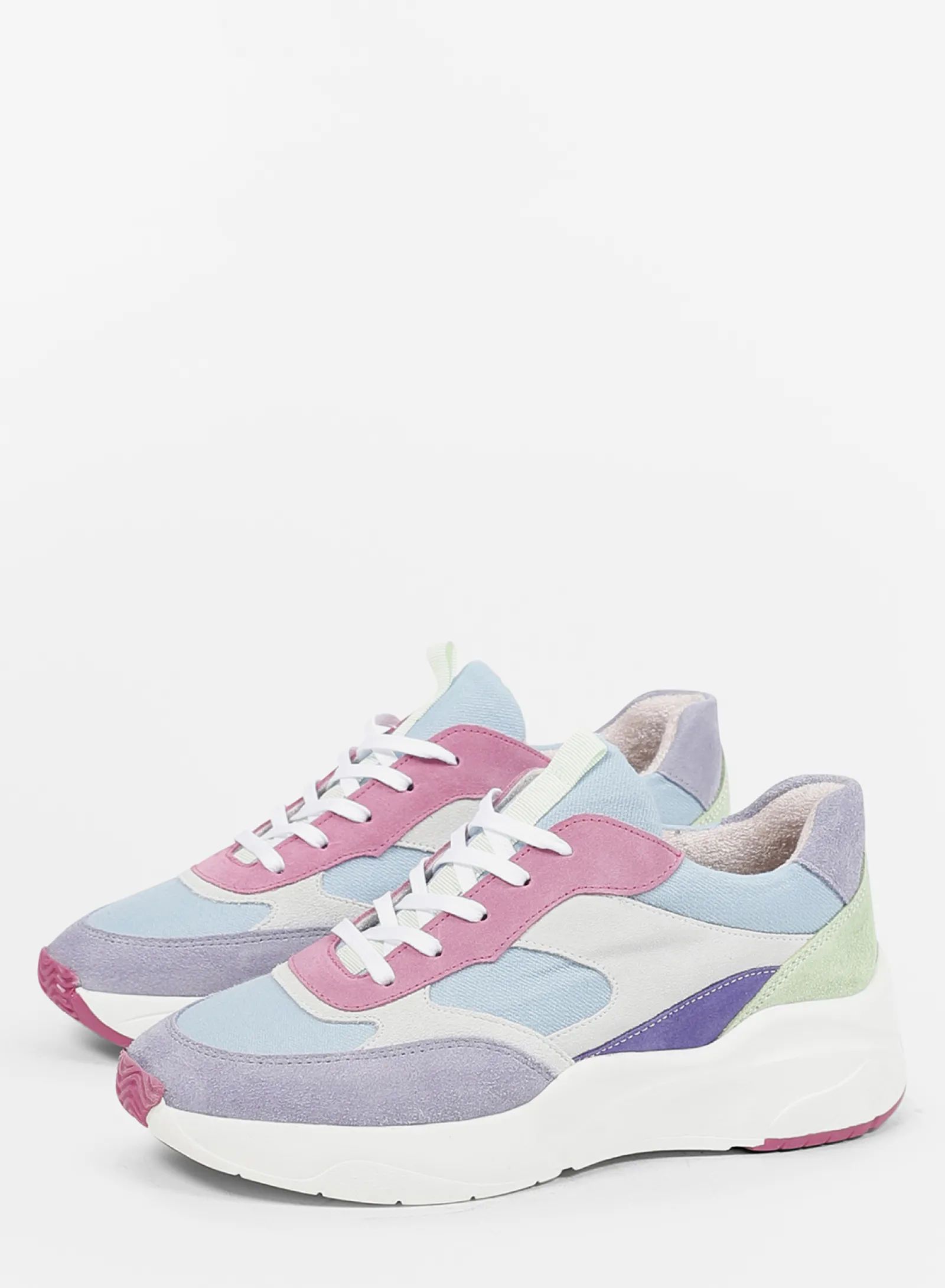 Blauwe Multicolor Suede Sneakers^Sacha Cheap