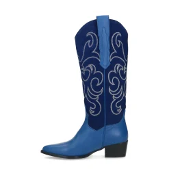 Blauwe Suede Cowboylaarzen^Sacha Flash Sale