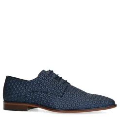 Blauw-Paarse Veterschoenen Met Diamantpatroon^Sacha Best