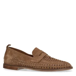Bruine Gevlochten Suede Loafers^Sacha Best Sale