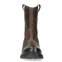 Bruine Leren Boots Met Imitatiebont^Sacha Hot