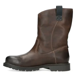 Bruine Leren Boots Met Imitatiebont^Sacha Hot