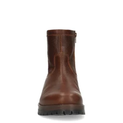 Bruine Leren Boots Met Imitatiebont^Sacha Sale