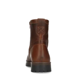 Bruine Leren Boots Met Imitatiebont^Sacha Sale