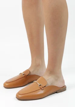 Bruine Leren Slip On Loafers^Sacha Cheap