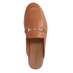 Bruine Leren Slip On Loafers^Sacha Cheap