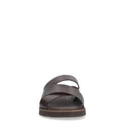 Bruine Leren Slippers^Sacha Fashion