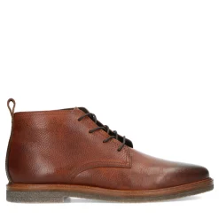 Bruine Leren Veterboots^Sacha Hot